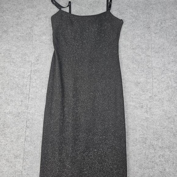 Vintage Jodi Kristopher Dress Womens Small Glitter 90s Glam Goth Romantic Prom - Picture 2 of 7